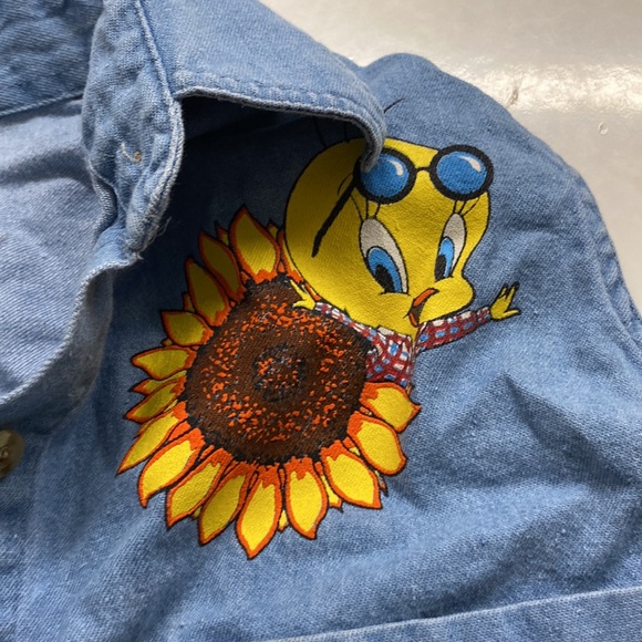 womens tweety bird jean vest size small - Picture 2 of 6
